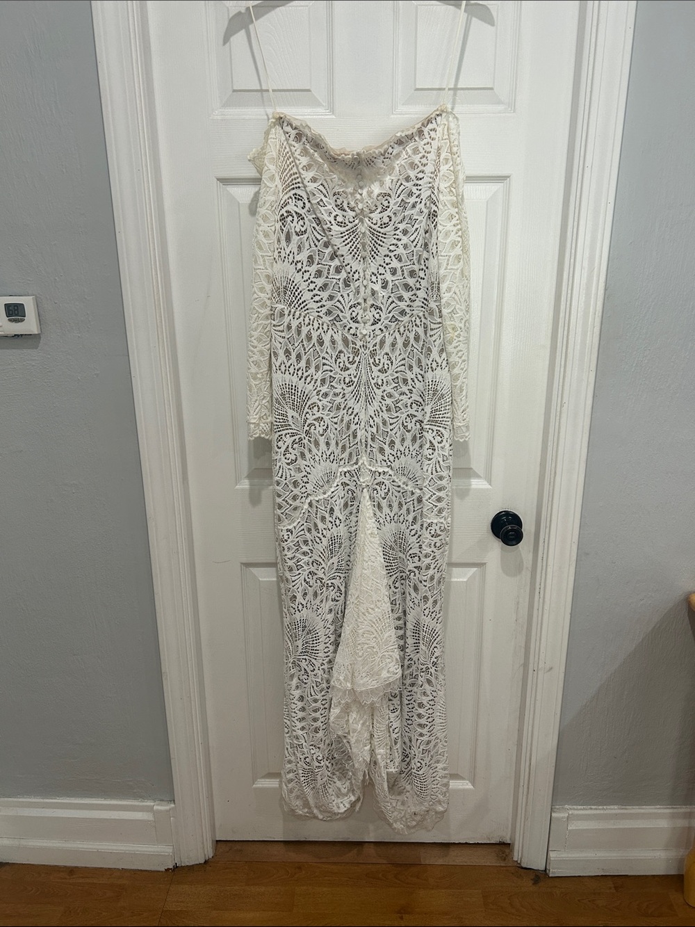 Grace Loves Lace Ivory Lace Bohemian Long Sleeve Wedding Dress- Nathalia - Picture 5 of 9